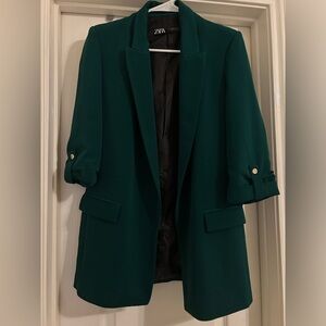Green Oversized Blazer - Zara